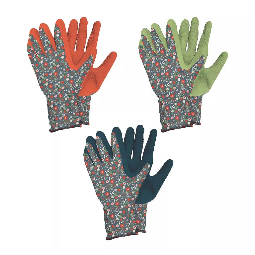 Kent & Stowe Lot de 3 paires de gants de jardinage durables et confortables Taille M