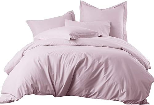 sheetsnthings El juego de cama en una bolsa de 8 piezas tamaño Queen incluye 100% algodón, 300 hilos lila maciza (juego de sábanas + juego de funda