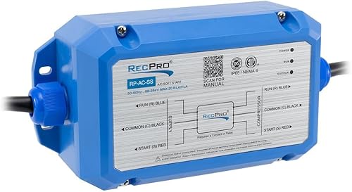 RecPro Arrancador suave de CA RV  Reduce la corriente de arranque en un 75%  Arranque silencioso  Indicadores LED de falla  IP65 resistente a la