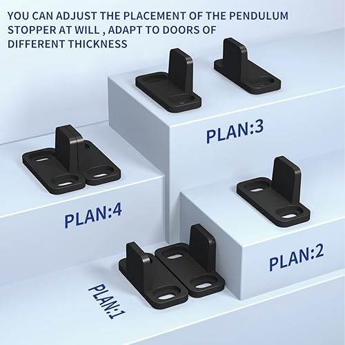 Miniatura 4 de Guía de suelo para puerta corrediza de granero, guía en T de aluminio, guías inferiores montadas en el suelo, herrajes para puertas de granero