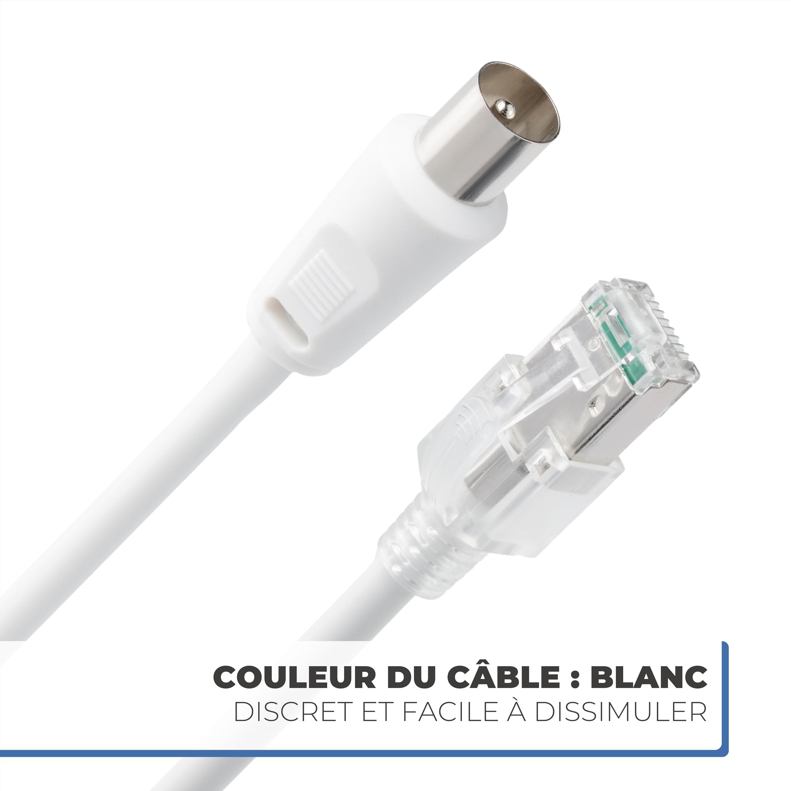 APM France, 408025, Câble Rj45 / Coaxial, 2M