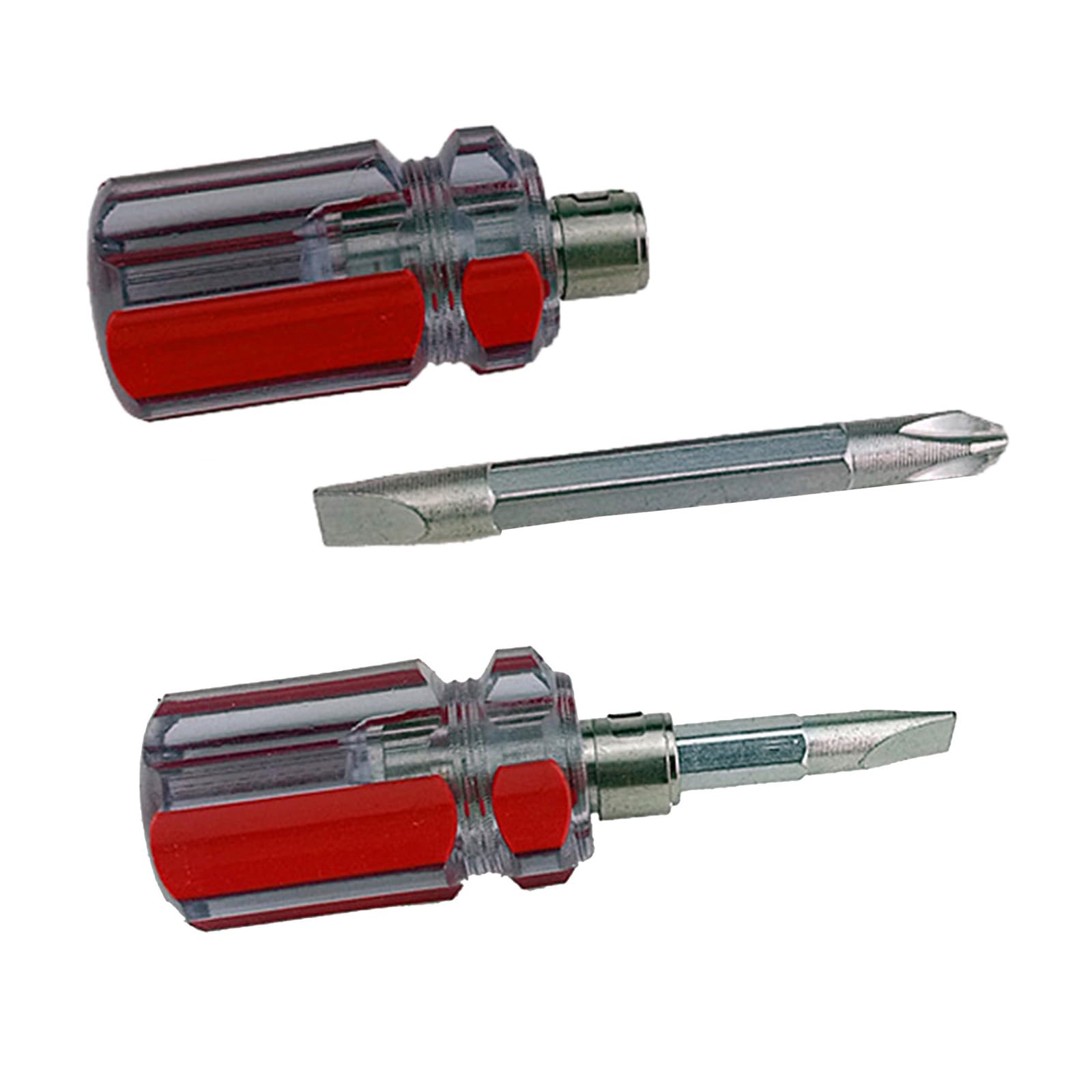 Tsophreniq Multicolor Of 2 Multipurpose Small Screwdrivers For Household Tasks And Quick Fixes Tool Double Ended With Flat And Crosses Tip Portable Screwdriver