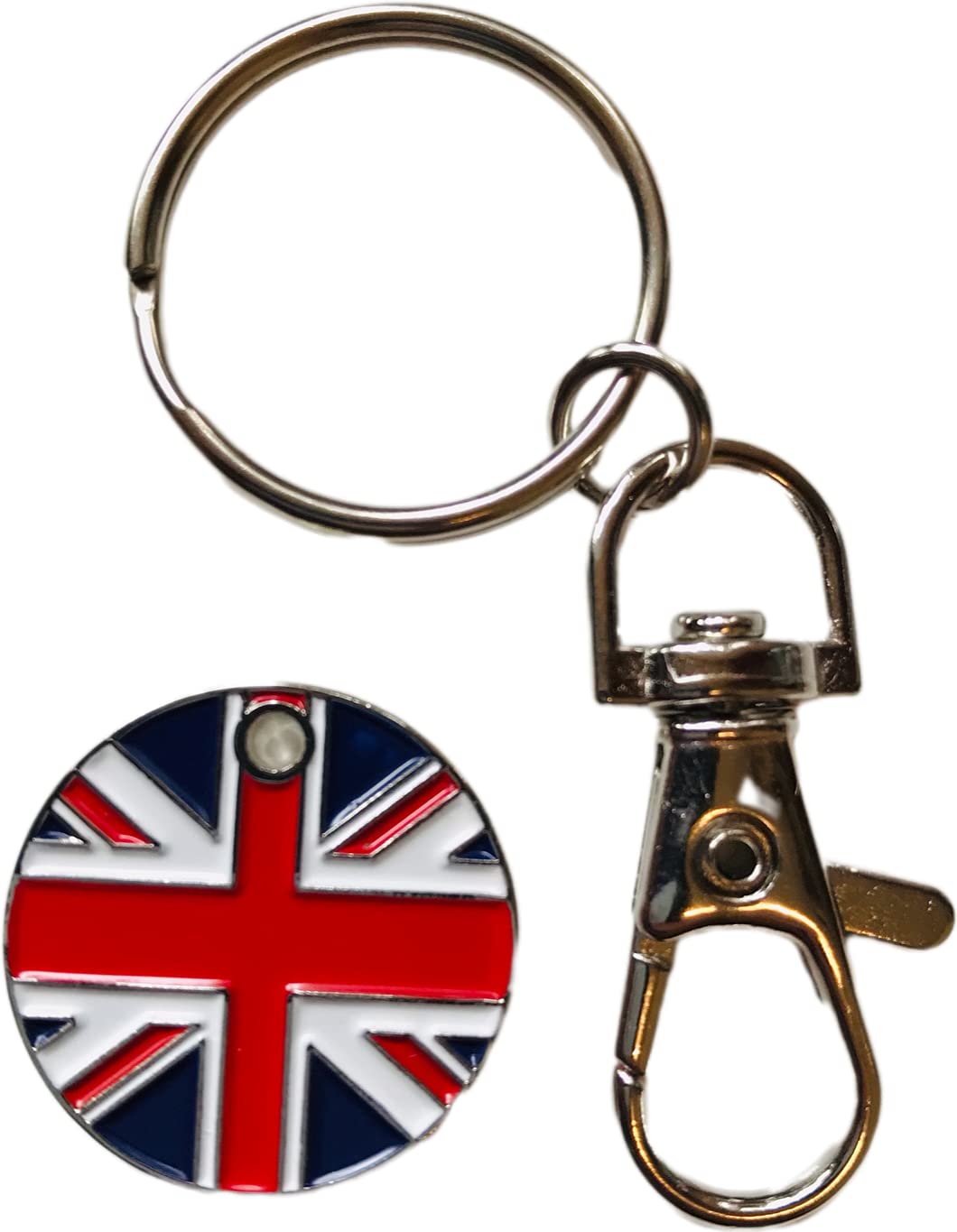 Pac Supplies Global Union Jack £1 Uk Trolley Coin With Keyring - Choose Your Design (Union Jack)