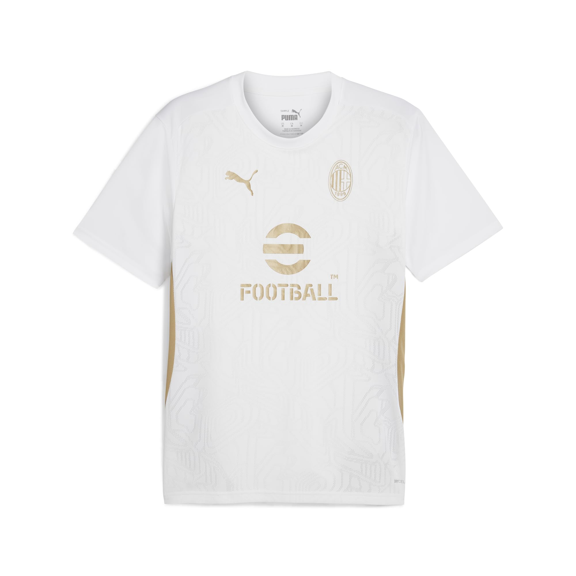 AC Milan Training Jersey for Race Training, Season 2024/25, DryCell Technology, Regular Fit Unisex – Adult White