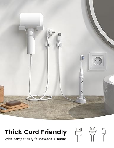 Miniatura 5 de Paquete de 5 clips para cables fijos de resorte, accesorios organizadores de escritorio, soporte de cable Lamicall para el día de la madre, gestión