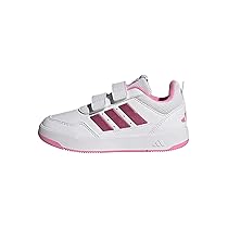 adidas Unisex – Bambini e Ragazzi TENSAUR Sport 3.0 Hook And Loop Shoes Kids, Ftwr White, Bliss Pink, Grey Two, 32 EU