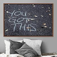 Framed Canvas Wall Art Pressed Quotes 3D Chic Inspirational Multicolor Pop Art Quotes Typography Ultra Whimsical - 16x24 inches