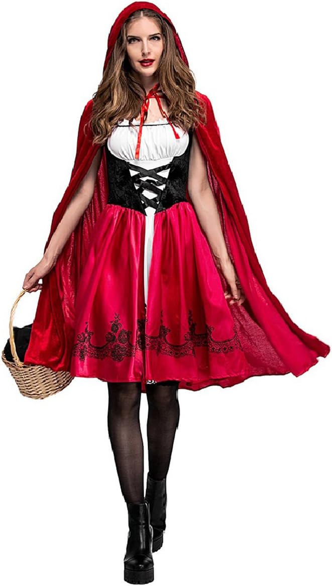 Boleyn Women’s Little Red Riding Hood Costume Halloween Fancy Party Dress - Image 8