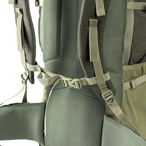 Image of TRIPOLE Expeak 60L Rucksack Bag for Men & Women | Front Opening, Laptop Compartment & Raincover | Trekking, Hiking & Backpacking