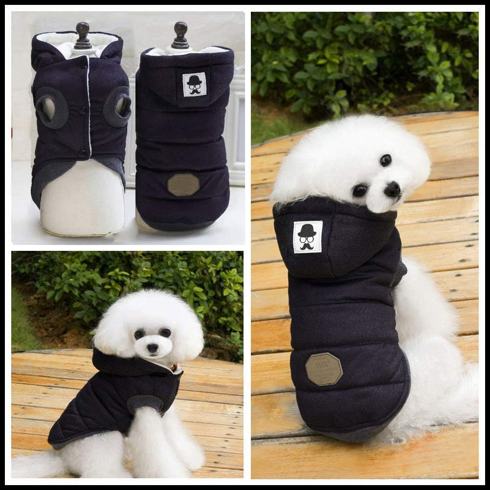 Dog Coat Dog Jacket Hoodie Cold Weather Coats Warm Coat Dog Clothes Winter Thick Clothes Dog Cozy Jacket for Small Dog Medium Cat (M - Image 5