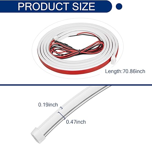 Miniatura 2 de 1 espacio para el capó del automóvil, luces de circulación diurna, rejilla central de escaneo de 70 pulgadas, barra de luz LED, accesorio decorativo