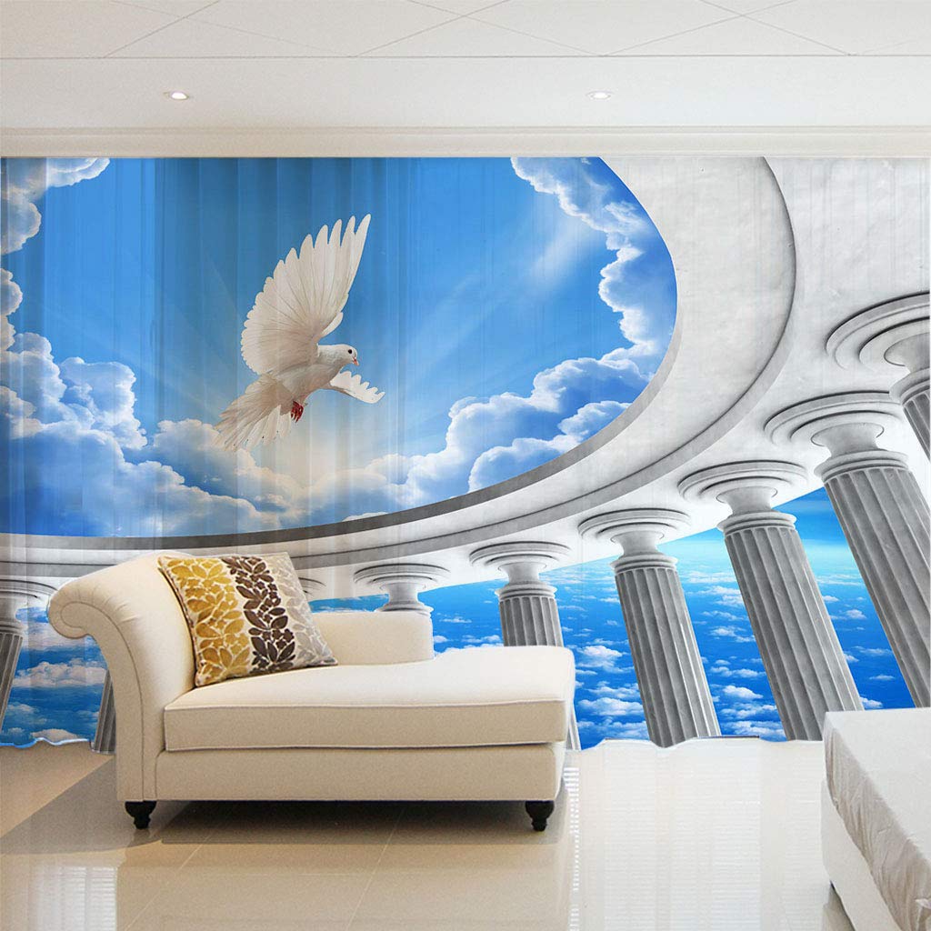 Voilages à Oeillets Ciel Bleu pour Salon Moderne et Balcon Lumineux - Lot de 2