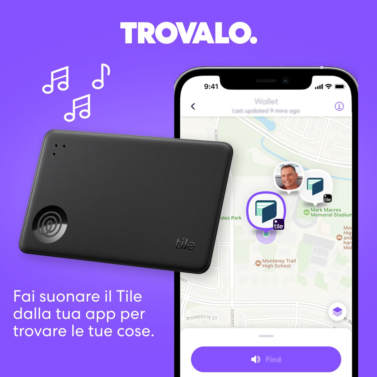 Tile by Life360 Slim (2024) - Localizzatore e tracker Bluetooth per portafogli, etichette di bagagli, passaporti e altro. Compatibile con iOS e Android. Trova telefono. Pacchetto da 1 (Nero)