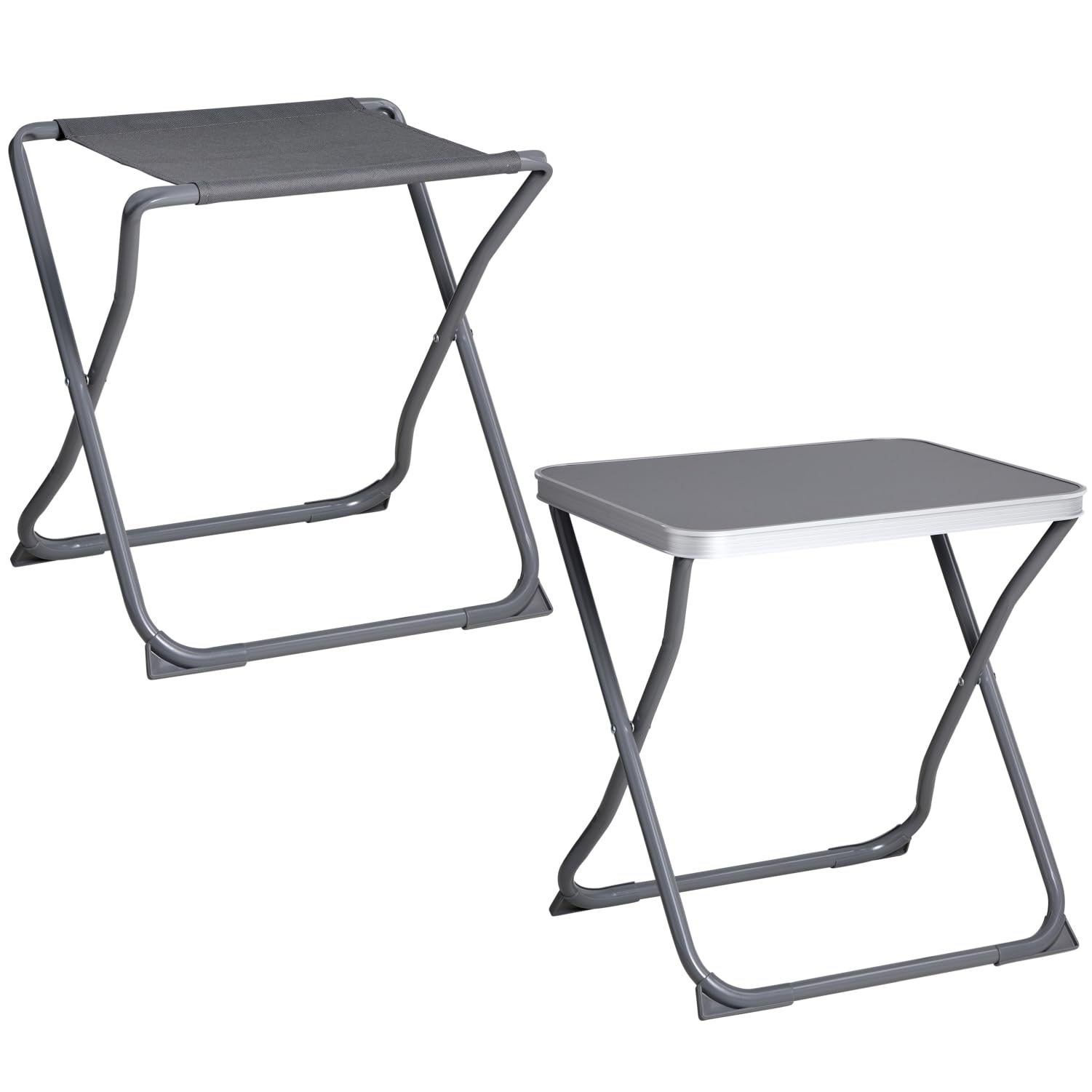idooka Redcliffs 2-in-1 Camping Stool & Folding Table Top – Portable Outdoor Seat & Side Table – Heavy Duty Steel Frame with Weatherproof Surface – Compact Furniture for Tent, Fishing, Hiking & BBQ
