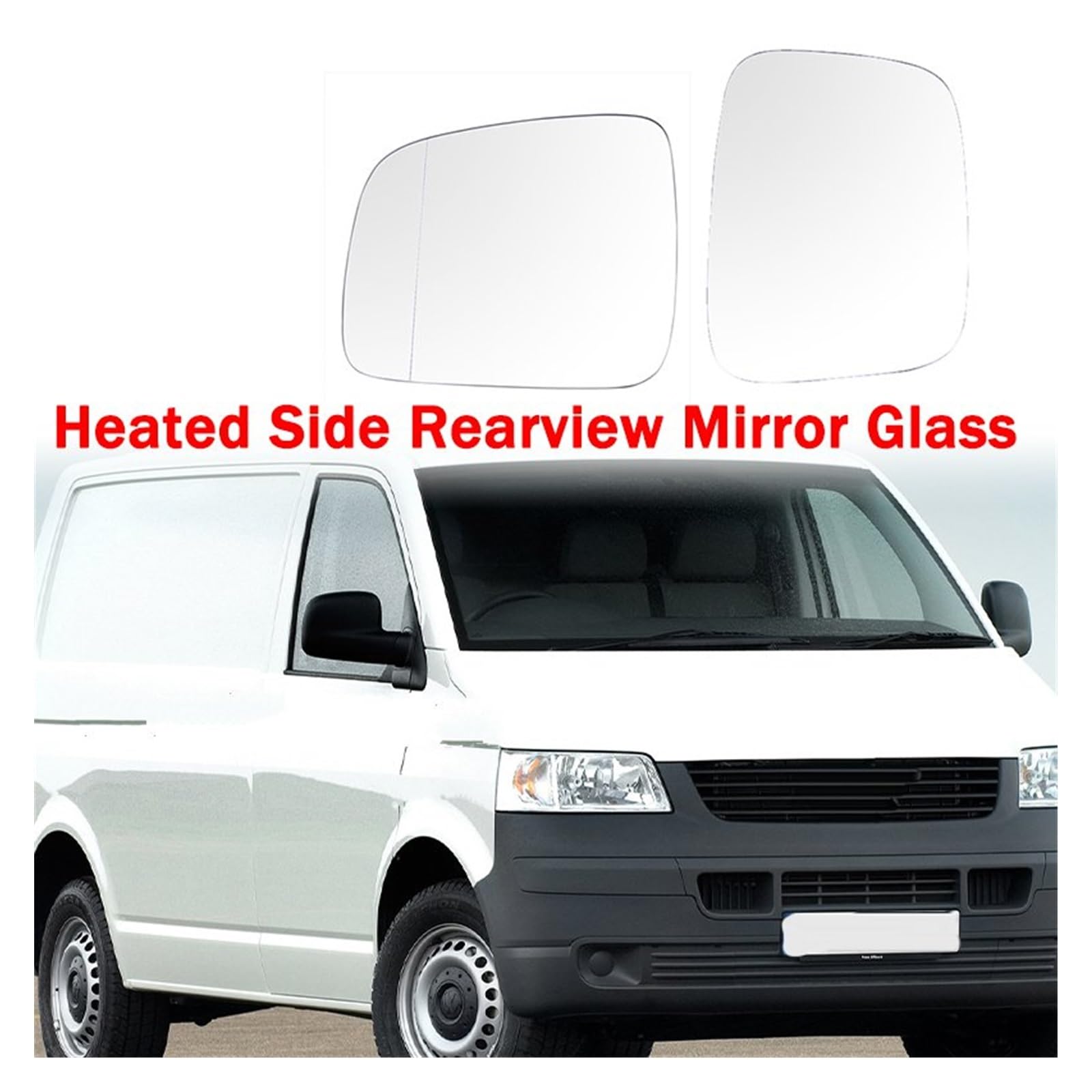 Coche Lente De Espejo Plano Antiniebla De Cristal De Espejo Retrovisor Lateral Calentado Para Accesorios De Coche Para T5 2003-2009 Cristal Espejo Retrovisor (Color : White Left Side)