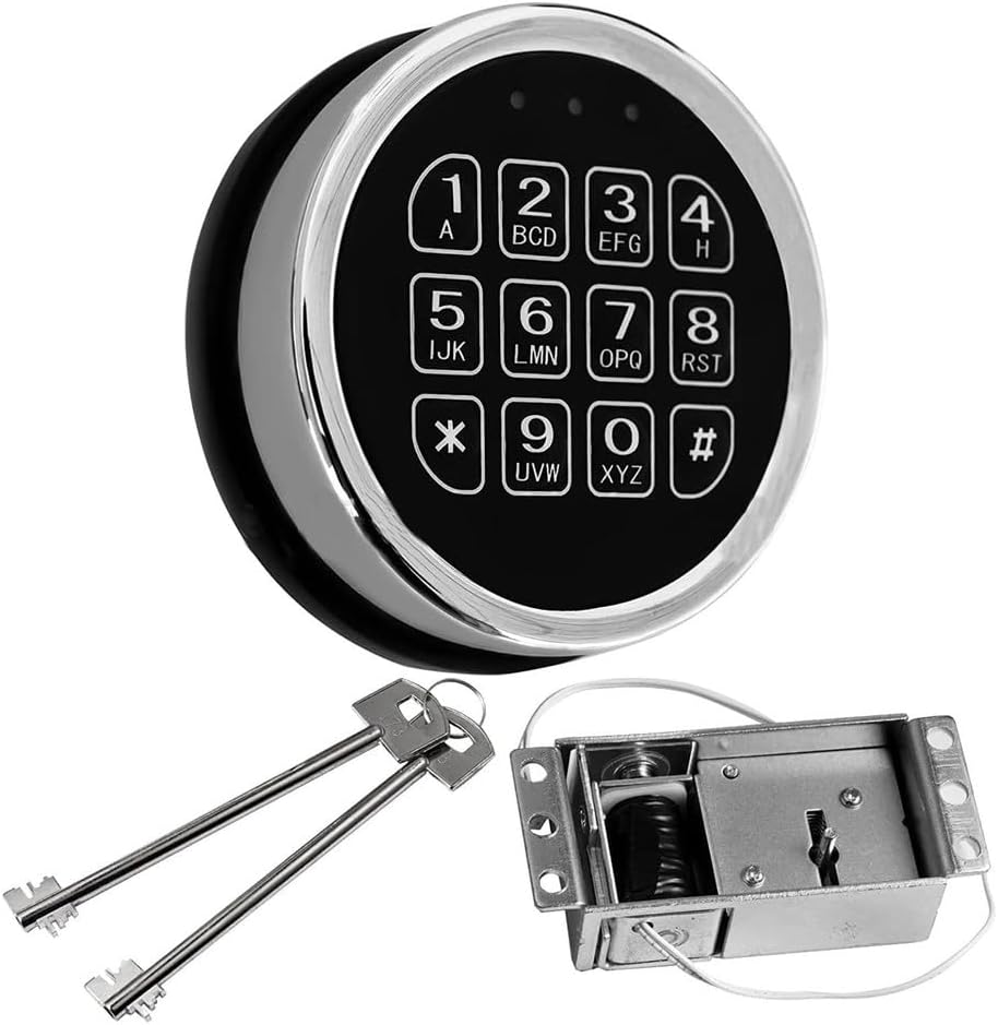 For Stack-On Safe Lock Electronic Digital Safe Lock Replacement Solenoid W/ 2 Key