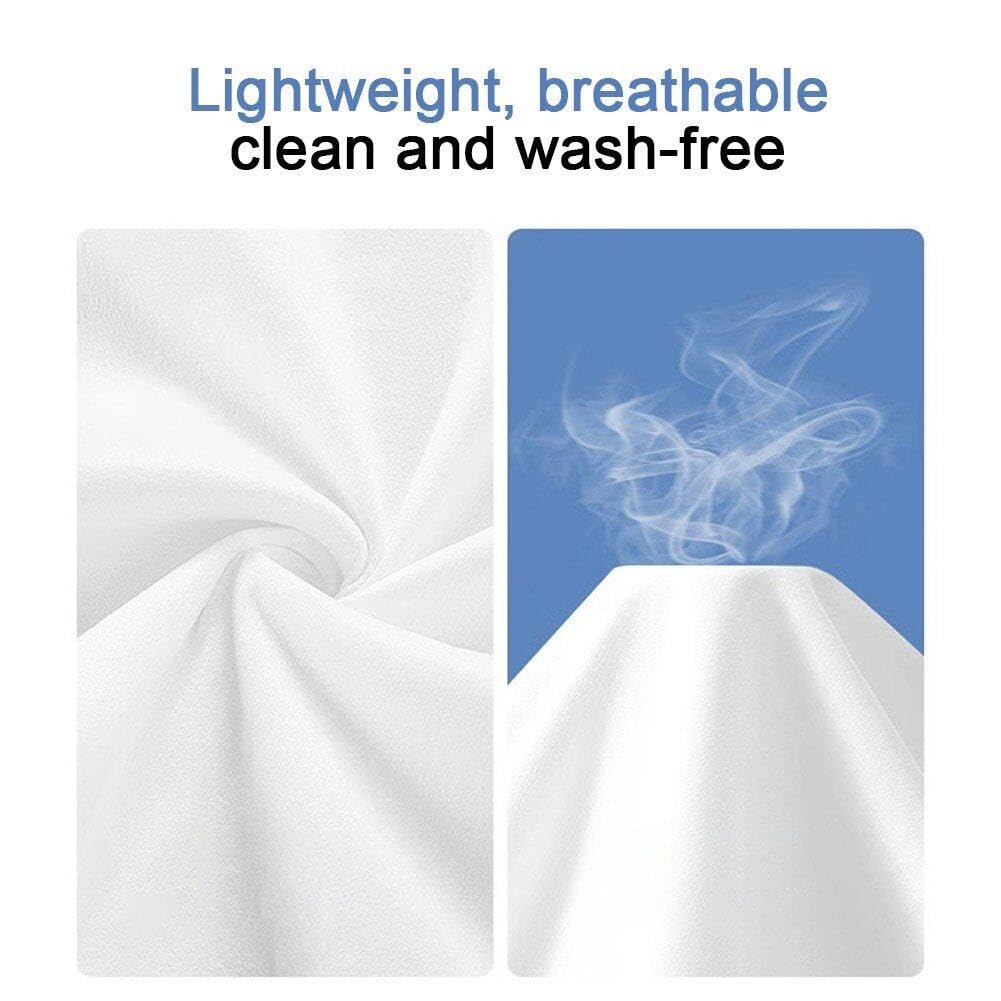 Ensemble De Lit De 4 Pièces Ensemble De Literie Jetable 1 Drap De Lit 1 Housse De Couette 2 Taies d'oreiller Draps De Lit Respirants Portables pour Camping Hôtel