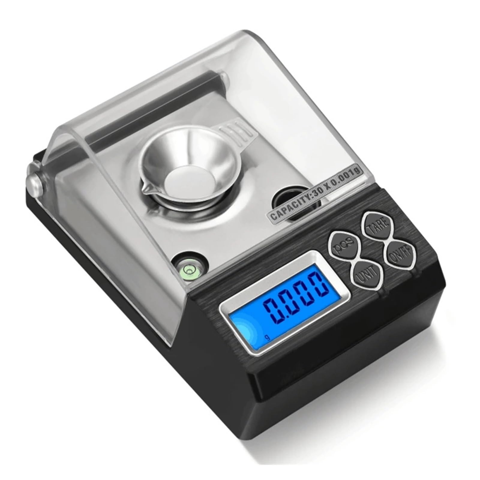 Bilancia digitale, Bilancia digitale for carati da 0,001 g, bilancia elettronica portatile di precisione da 20 g 30 g 50 g 0,001 g, bilancia medicinale con germe d'oro(20g 0.001g)