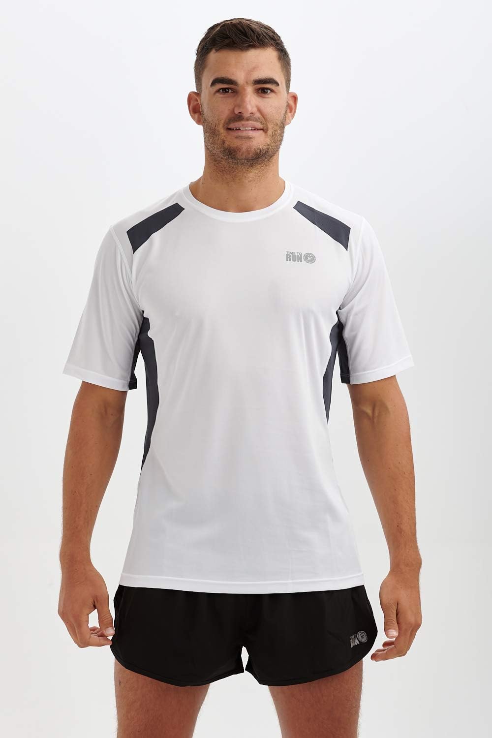 Time To RunMen's Pace Spirit Quick Dry Short Sleeve Technical Breathable Training Running/Gym/Workout Exercise T Shirt Top