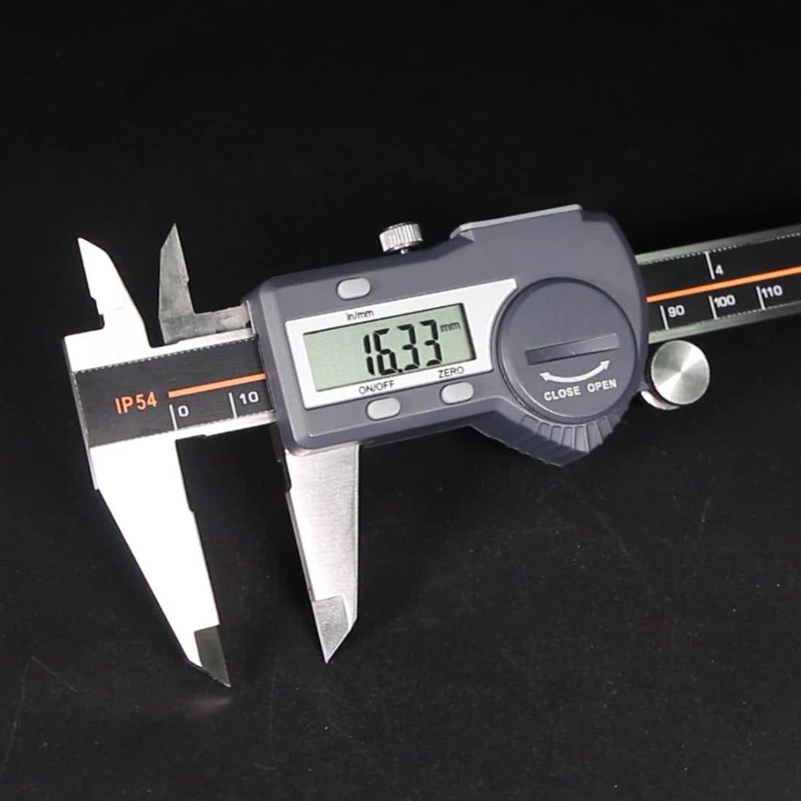 KiraKira Calibro elettronico a corsoio digitale in acciaio inox con vite di bloccaggio e spegnimento automatico IP54, 200 mm per intervallo (0-300 mm)