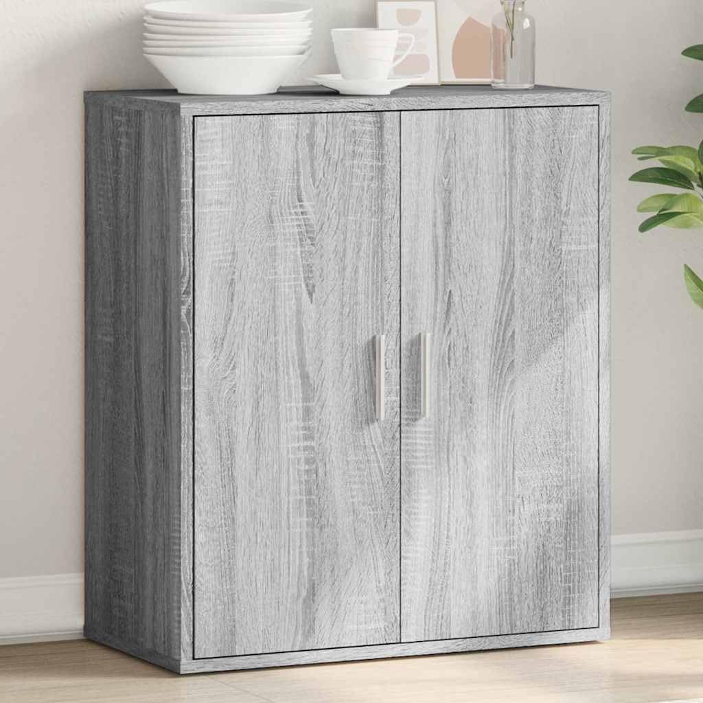 vidaXL Aparador de Madera de ingeniería Gris Sonoma 79x38x80 cm