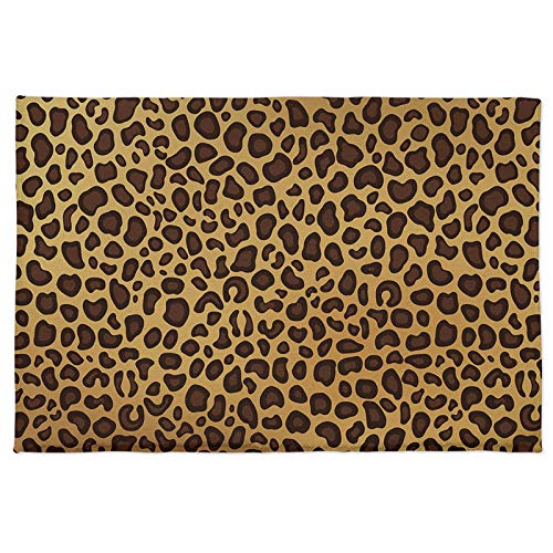 Area Rugs Fußmatte, Leopardenmuster, Badematte, saugfähig, zottelig, für den Boden, Haustür,...
