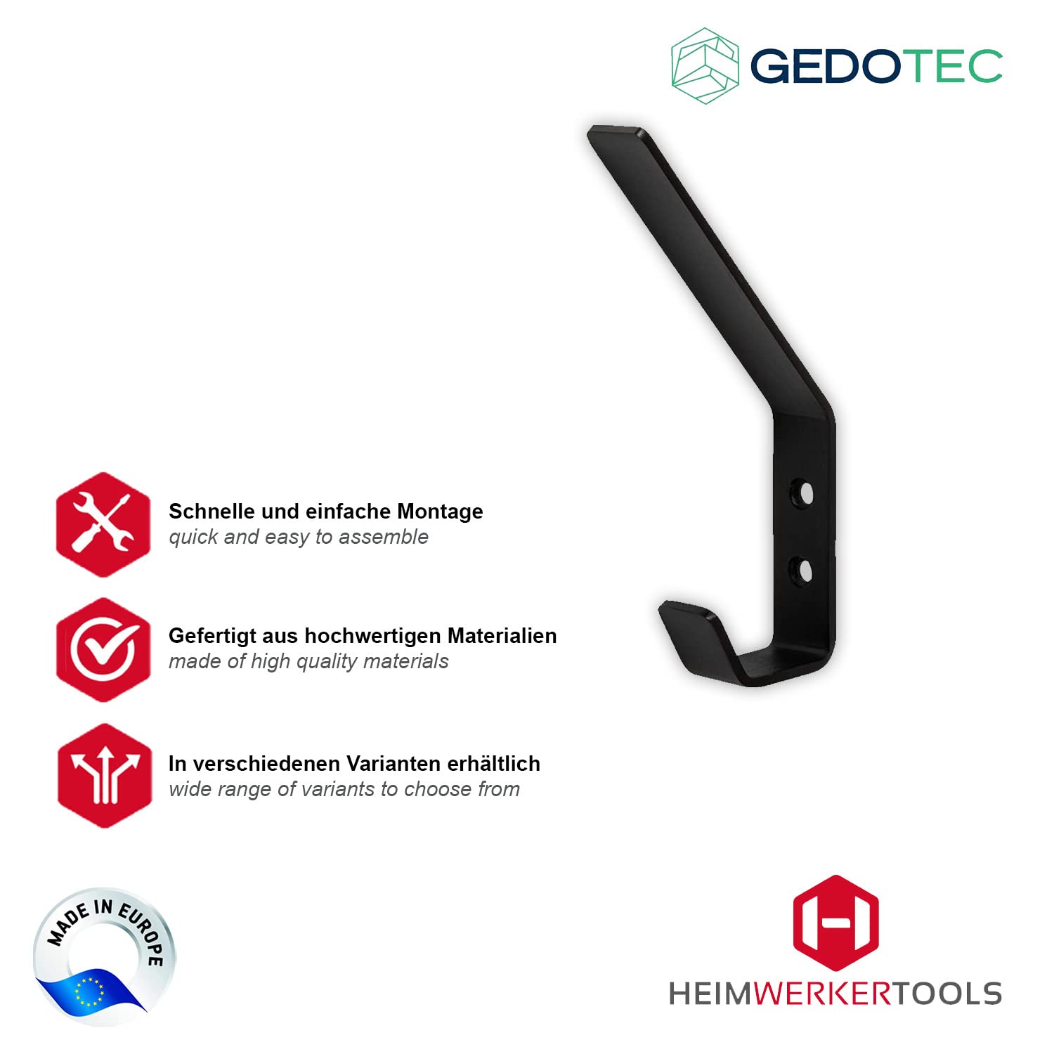 MEIJO APPENDIABITI DA Parete Ganci Attaccapanni In Acciaio Inox Da Muro - Foto 14