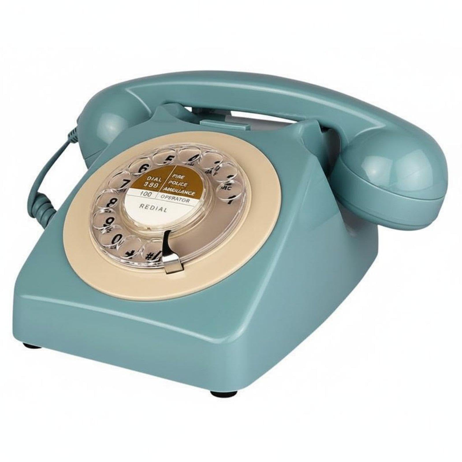 Classic Rotary Desk Phone Metal Bell Chime Retro Rotary Phone Vintage Wired Telephone Telephone for Office, Study Room Sky Blue|Collectibles|Radio Phonograph Tv Phone|Telephones|1970-Now-image-45