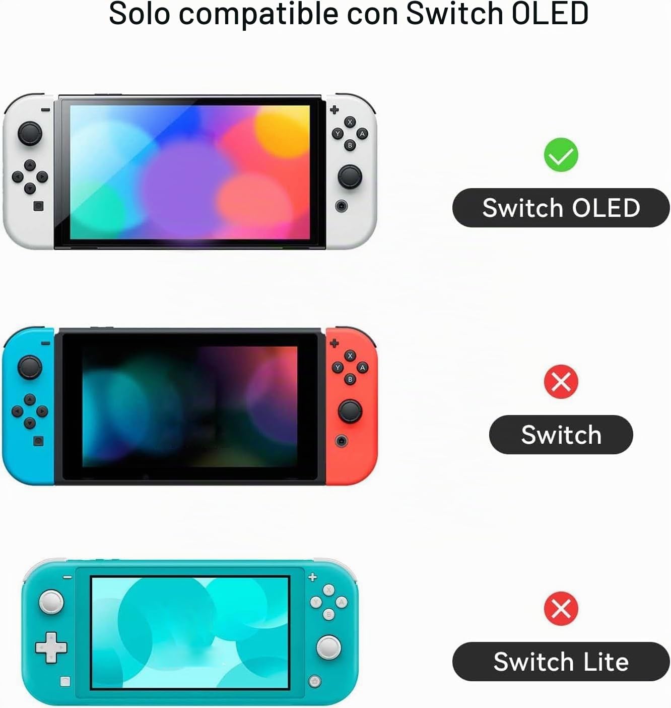 GeekShare - Funda Protectora Delgada Compatible con Consola Nintendo Switch OLED y Joy con, absorción de Golpes y antiarañazos para Switch OLED 2021 - Shark Party (Transparente)