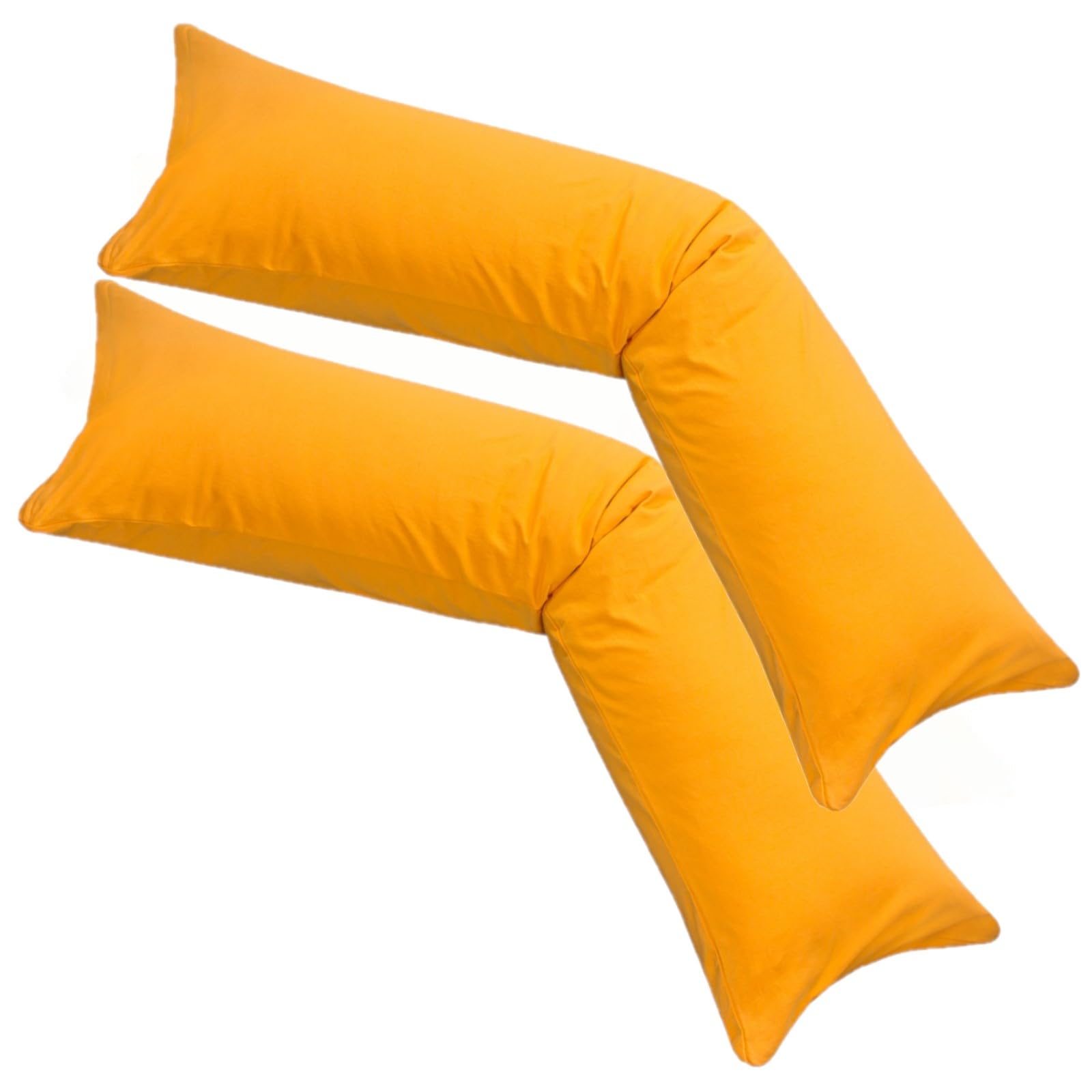 Seitenschläferkissen Bezug Orange | 30x90cm Kissenbezug Für Body Pillow | Leinen Bezug