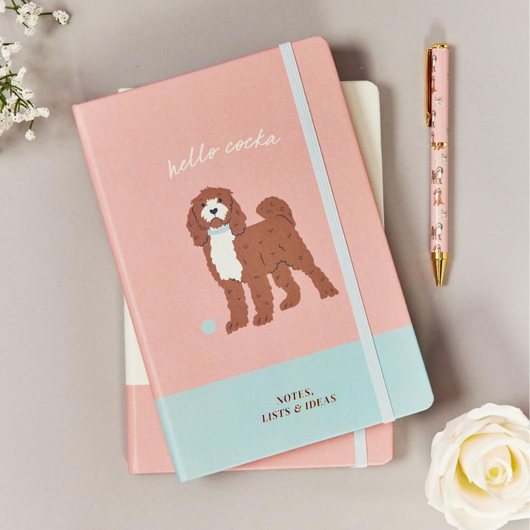 Gifts for Dog Lovers, Stationery Gift Set with Dogs On Gifts for Dog Lovers, Gift Sets for Women and Girls, Scripted Moments (Cockapoo Gift Set)