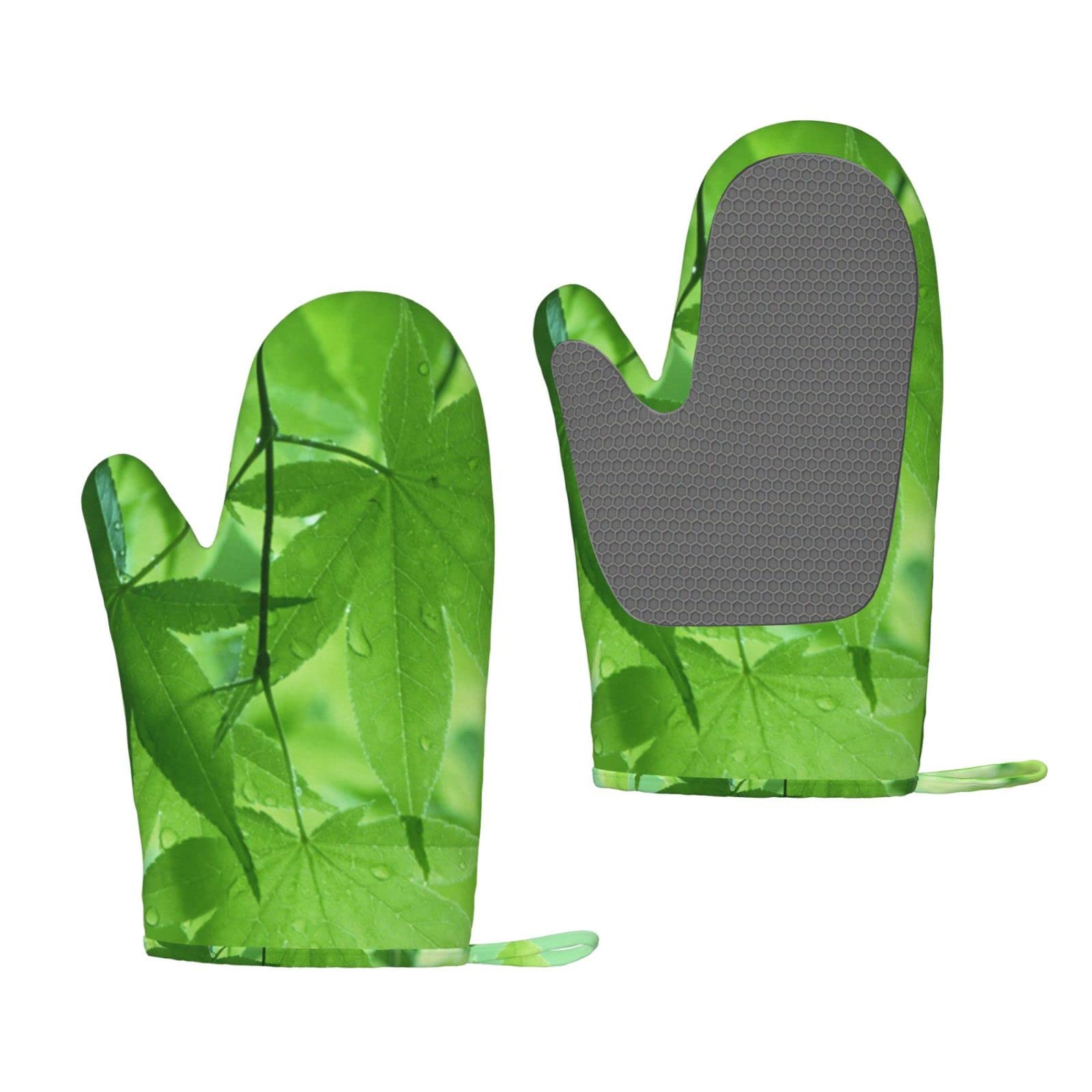 Gants de four isolants en silicone Green Nature imperméables