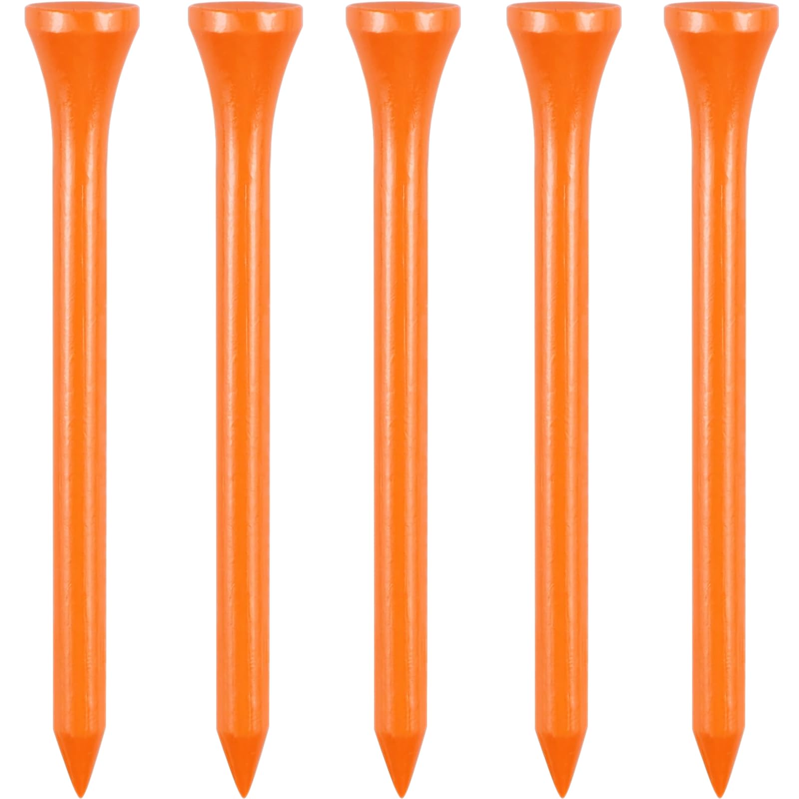 Zivisk Wooden Golf Tees 3-1/4 inch 100 Count, Long Golf Wood Tees(Orange,83mm)