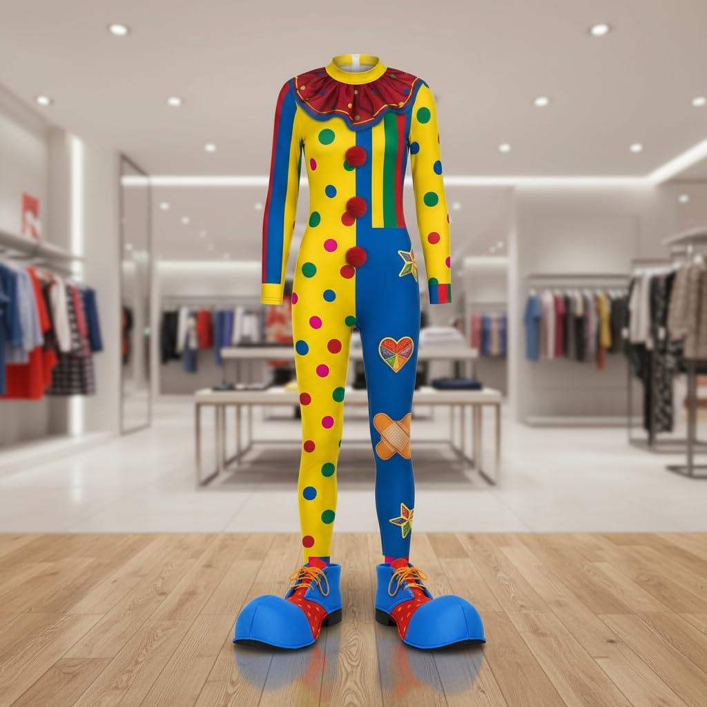 Scarpe Da Clown Arcobaleni Carnevale Unisex Adulti Decorazioni per Feste di Natale Travestimenti Travestimenti Divertenti Accessori per Costumi Tuta a