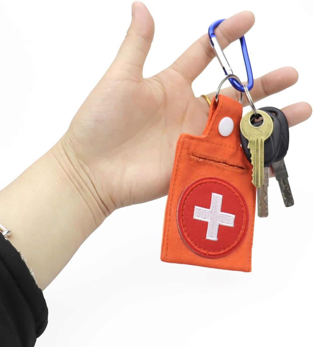 rainbowstar 3 Pack Medical Alert Keychain for Diabetic Allergies Heart Condition Emergencies - Orange Heart-Shaped Plastic Keychain for Adults & Children