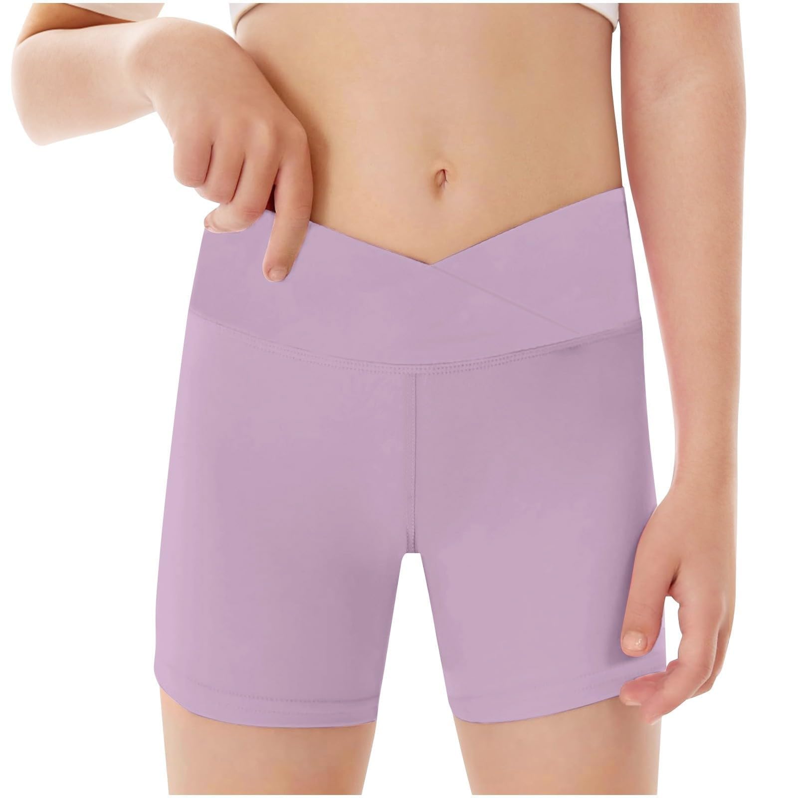 Generisch 2025 Pantalones cortos deportivos para niñas, cintura delgada, pantalones cortos de danza, pantalones cortos de gimnasia para niños, 86 conjuntos de ropa