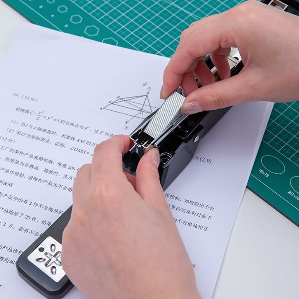 fhda Grapadora de Escritorio, Grapadora de Escritorio Duradera portátil, Grapadora de Escritorio con Capacidad para 20 Hojas para encuadernación de Oficina y hogar