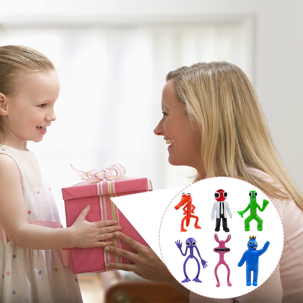 Set De 6 Figuras Arcoíris De PVC – Adornos Para Tartas, Decoración De Coches Y Regalos Para Niñas