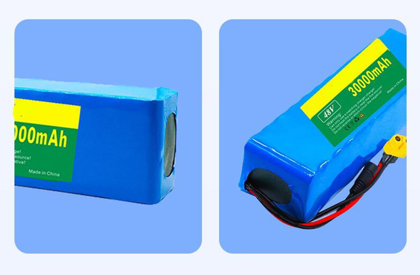 Akumulator litowo-jonowy do roweru elektrycznego, 48 V, 30 Ah, do skutera rowerowego z silnikiem 50W-500 W, z ładowarką i akumulatorem BMS T Plug
