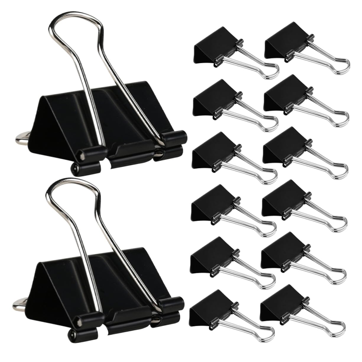 HOMSFOU 60 Pezzi Clip Binder Assortite Clip per Documenti Fermacarte Versatili per Scuola Design Elegante per Documenti e Sigillare Sacchetti Snack