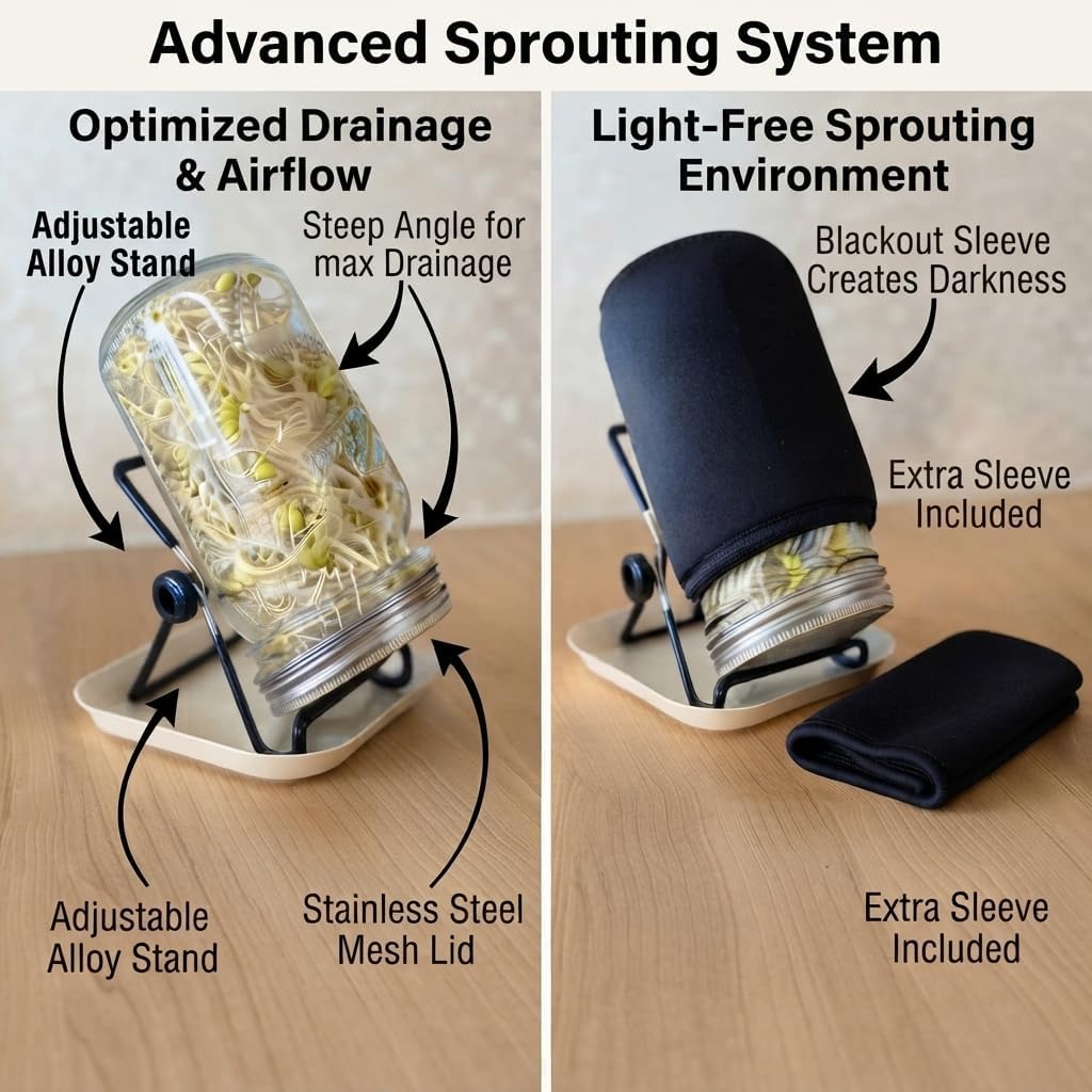 Broccoli Sprouting Jar kit for Garden Homesteading Plant