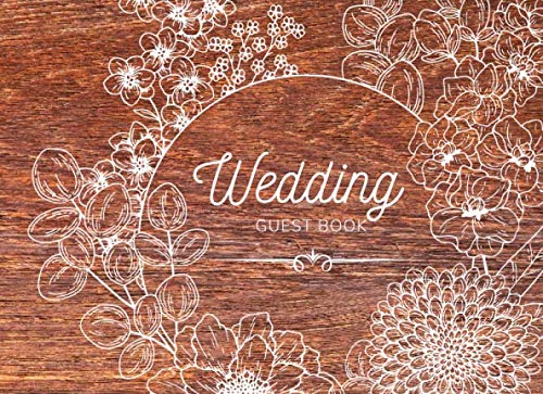 WEDDING GUEST BOOK,Vintage Wood Guestbook,Wedding Party,Guest Name & Notes 100 Page: wood wedding guest book,altemative guest book weddingwood,wood slice guest book,wood puzzle guest book,log good
