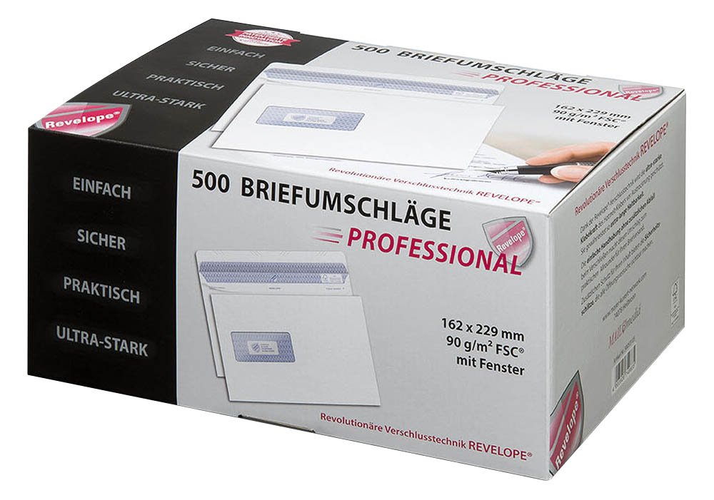30053105 Briefumschlag REVELOPE, DIN C5, mit Fenster