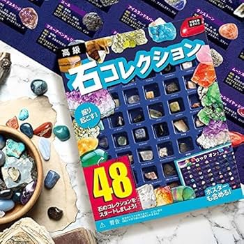 ジェムストーンの標本 XXTOYS 鉱石標本48種 天然鉱石 宝石おもちゃ 岩石標本