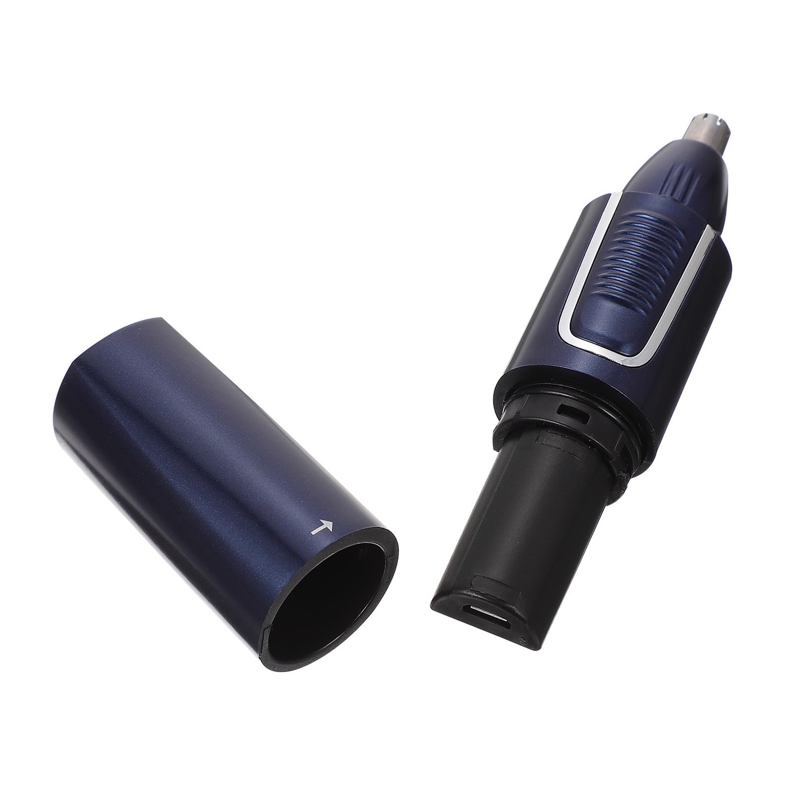 Recortador de Vello Nasal Eléctrico USB para Hombres Azul | Cabezal Cónico Desmontable, Cuerpo Abs Acero Inoxidable, Ajuste Preciso en Cavidad Nasal