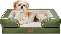 Vista 160 de Comfort Expression - Cama ortopédica para perros extragrandes, 42 x 30 pulgadas, cama impermeable y de apoyo de espuma con cojines removibles, sofá