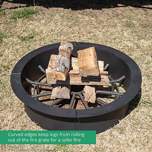 Titan Great Outdoors 28" Wagon Wheel Fire Grate, Decorative Wood Burning Lifted Grate Pit #TOP4