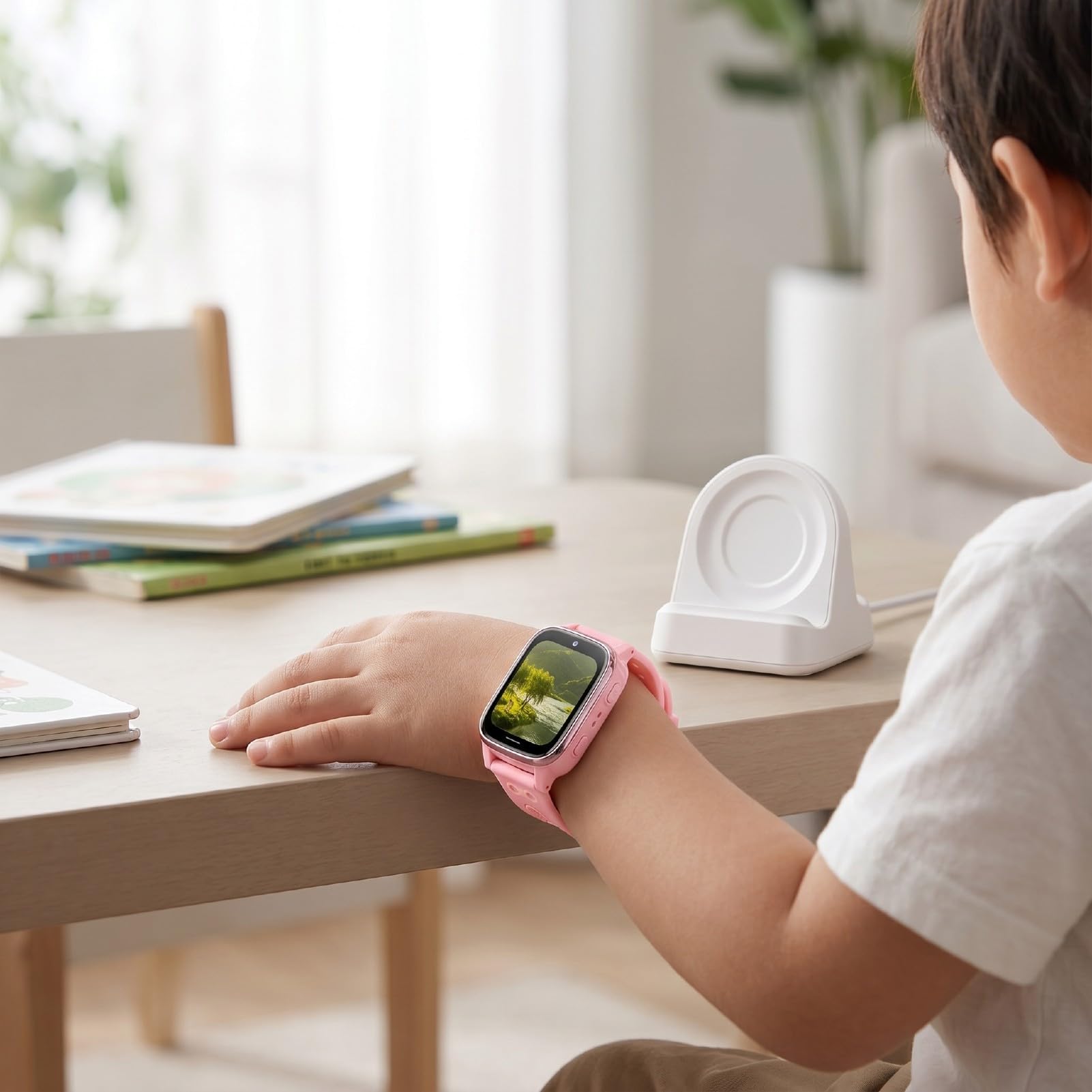 Tosuny Smartwatch per Bambini 4G LTE con Posizione LBS e Fotocamera da 8 MP (PINK) | Chiamate video e vocali, allarme SOS, touch screen da 1,83", controllo genitori, modalità aula, resistente all'acqua IPX7