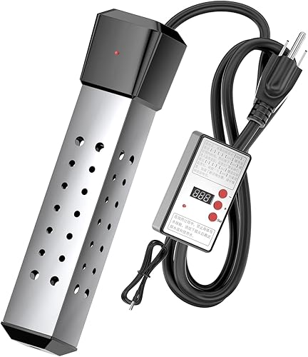 Calentador de agua de inmersión, calentador de piscina de 1500 W, calentador de agua sumergible con revestimiento de acero inoxidable 304 con