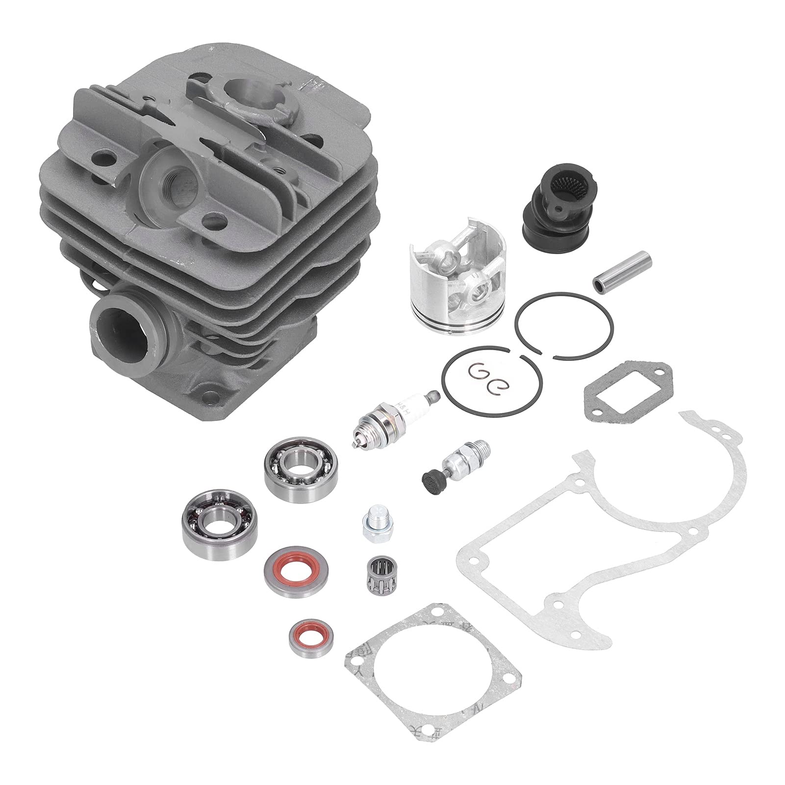 Qcwwy Uszczelki Kolektora Świece Zapłonowe Łożyska Korbowe Uszczelniacze | Dla MS360 036 034 Super 036 Pro 48mm zestaw tłoka cylindra piły łańcuchowej z Patio wlotowym, elektronarzędzia ogrodowe do
